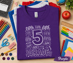 5th Grade Shirt, Fifth Grade Doodle Tee, Back to School Fifth Grade Shirt, First Day of School Shirt, Elementary Student Gift for Kids