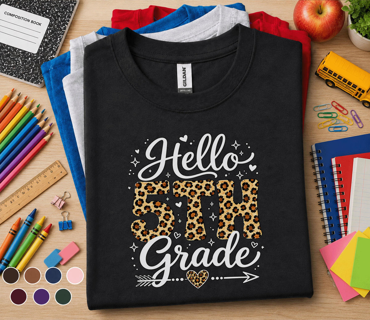 Hello 5th Grade Shirt, First Day of Fifth Grade Shirt