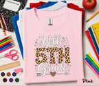 Hello 5th Grade Shirt, First Day of Fifth Grade Shirt, Leopard Print Back to School Tee, 5th Grade Student Shirt, Girl School Outfit Gift
