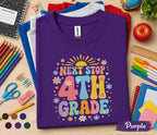 Next Stop 4th Grade Shirt, First Day of School Shirt, Fourth Grade Back to School Tee, Cute Retro Kids School Shirt, 4th Grade Student Gift