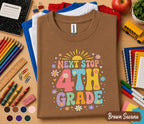 Next Stop 4th Grade Shirt, First Day of School Shirt, Fourth Grade Back to School Tee, Cute Retro Kids School Shirt, 4th Grade Student Gift