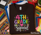 4th Grade Squad Shirt, Back to School Shirt for Kids, First Day of 4th Grade Tee, Cute Fourth Grade Squad Gift, Colorful School Shirt