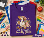 Off to Teach Fourth Grade Shirt, 4th Grade Teacher Shirt, Goose Teacher Tee, Back to School Teacher Gift, Elementary School Teacher Outfit