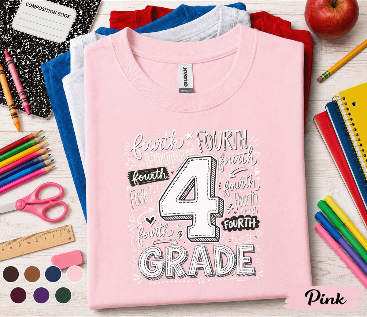 4th Grade Back to School Shirt, Fourth Grade Student Tee, First Day of School Shirt, Fourth Grade Kids Shirt, Elementary School Gift