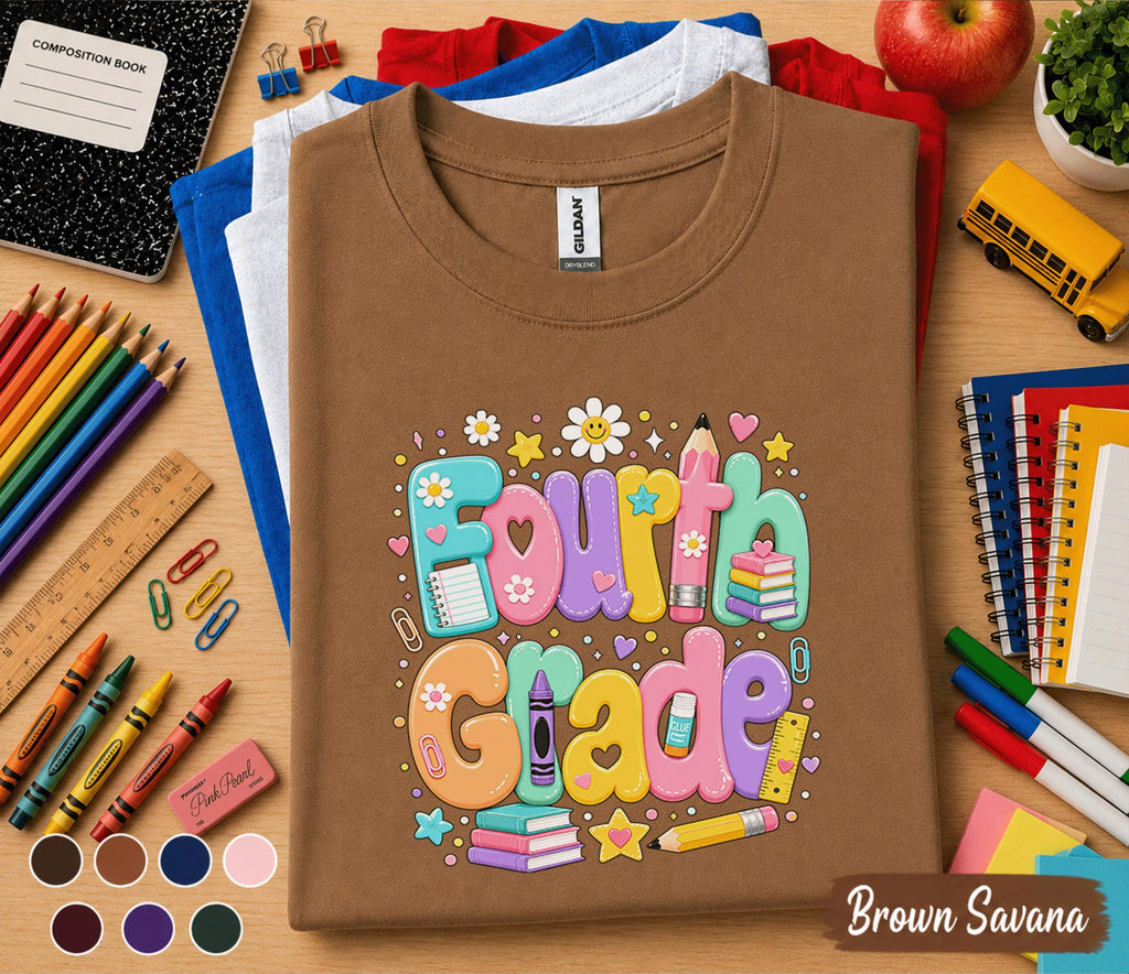 Fourth Grade Back to School Shirt, Fourth Grade Student Tee, Fourth Grade Shirt, First Day of School Outfit, Elementary School Kids Gift