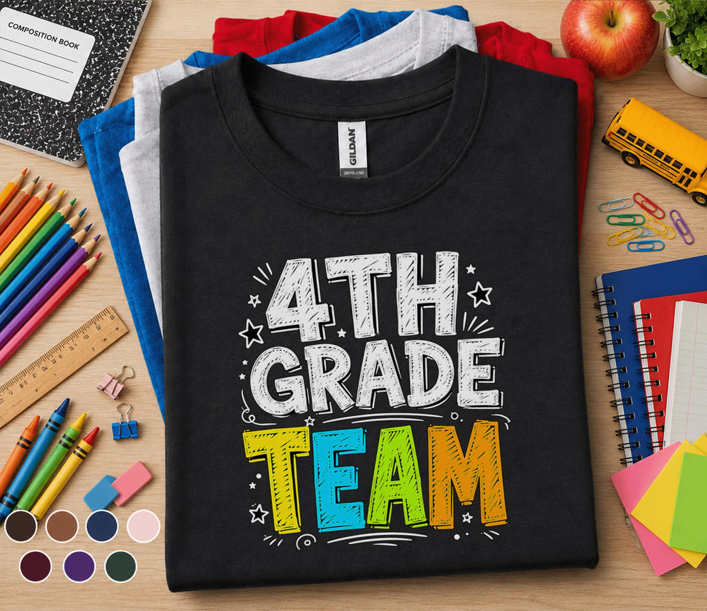 4th Grade Team Shirt, Fourth Grade Back to School Tee