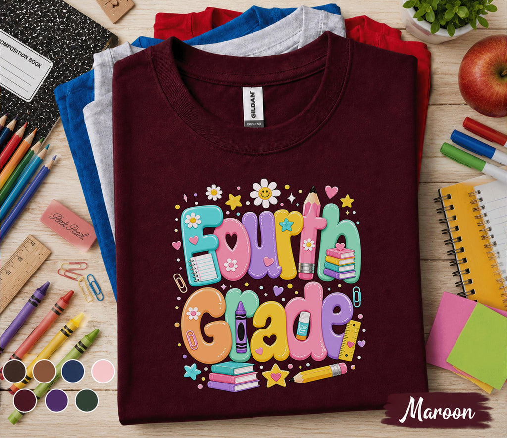 Fourth Grade Back to School Shirt, Fourth Grade Student Tee, Fourth Grade Shirt, First Day of School Outfit, Elementary School Kids Gift