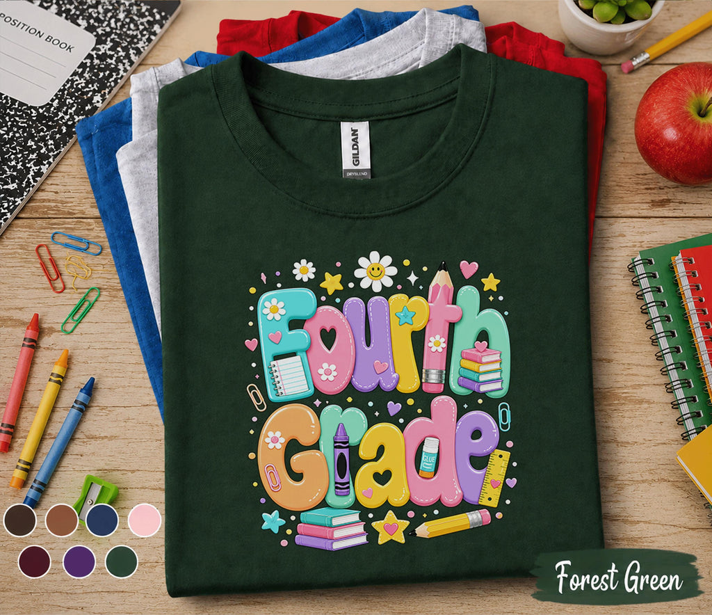 Fourth Grade Back to School Shirt, Fourth Grade Student Tee, Fourth Grade Shirt, First Day of School Outfit, Elementary School Kids Gift