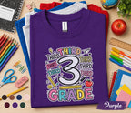 Third Grade Back to School Shirt, 3rd Grade Student Tee, First Day of Third Grade Shirt, Colorful School Outfit, Kids Back to School Gift