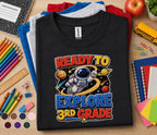 Ready to Explore 3rd Grade Shirt, Astronaut Back to School Tee