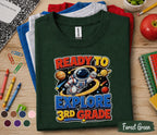 Ready to Explore 3rd Grade Shirt, Astronaut Back to School Tee, First Day of Third Grade Shirt, Space Student Gift, Solar System Kids Tee