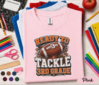 Ready to Tackle 3rd Grade Shirt, Football Back to School Tee, First Day of Third Grade Shirt, Sports Student Gift, Kids Football School Tee