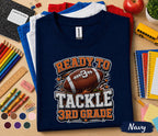 Ready to Tackle 3rd Grade Shirt, Football Back to School Tee, First Day of Third Grade Shirt, Sports Student Gift, Kids Football School Tee