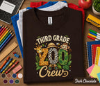 Third Grade Zoo Crew Shirt, Back to School Safari Tee, First Day of 3rd Grade Shirt, Jungle School Outfit, Giraffe Monkey Student Gift