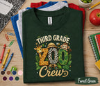 Third Grade Zoo Crew Shirt, Back to School Safari Tee, First Day of 3rd Grade Shirt, Jungle School Outfit, Giraffe Monkey Student Gift