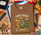 Third Grade Zoo Crew Shirt, Back to School Safari Tee, First Day of 3rd Grade Shirt, Jungle School Outfit, Giraffe Monkey Student Gift