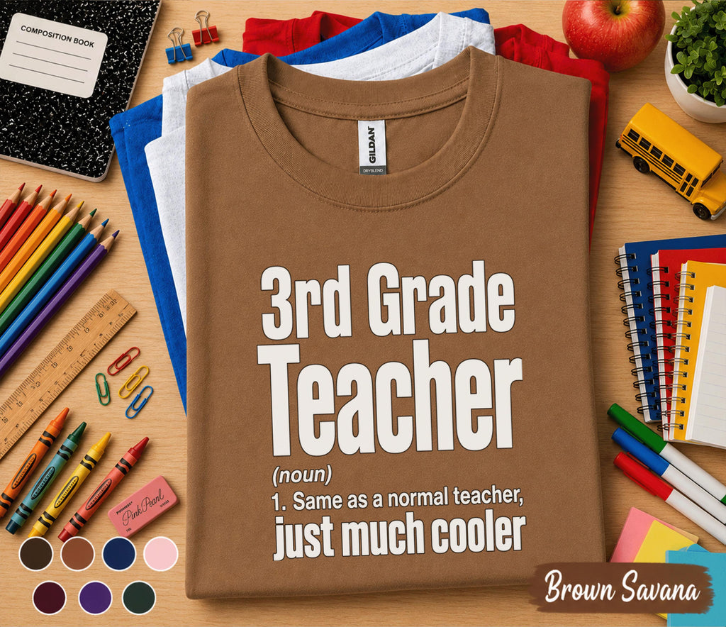 3rd Grade Teacher Shirt, Third Grade Teacher Definition Tee, Funny Elementary School Teacher Gift, Back to School Educator Shirt