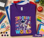 3rd Grade Is Out of This World Shirt, Space Back to School Tee, Astronaut First Day of Third Grade Shirt, Rocket Galaxy Student Gift