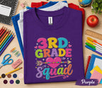 Matching 3rd Grade Squad Shirt, First Day of 3rd Grade Tee, Back to School Shirt, Cute Third Grade Group Outfit, Colorful Heart School Shirt
