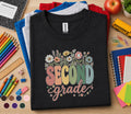 Second Grade Floral Shirt, Teacher Back to School Tee