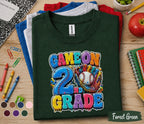 Game On 2nd Grade Baseball Shirt, Back to School Second Grade Tee, First Day of School Baseball Student Shirt, Sports Fan Kids Outfit Gift