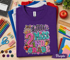 Little Miss 2nd Grade Shirt, First Day of 2nd Grade Tee, Back to School Girl Shirt, Second Grade Student Outfit, Leopard Bow School Gift