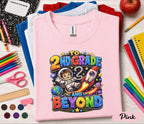 2nd Grade and Beyond Shirt First Day of Second Grade Astronaut Rocket Back to School Tee Space Student Gift Kids School Outfit