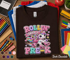 Rollin Into Pre-K Shirt Unicorn Roller Skates Back to School Tee First Day of Preschool Cute Pre-K Student Gift Girls School Outfit