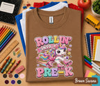 Rollin Into Pre-K Shirt Unicorn Roller Skates Back to School Tee First Day of Preschool Cute Pre-K Student Gift Girls School Outfit