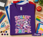 Rollin Into Pre-K Shirt Unicorn Roller Skates Back to School Tee First Day of Preschool Cute Pre-K Student Gift Girls School Outfit