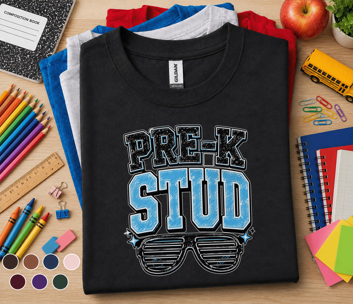 Pre-K Stud Shirt Funny Back to School Shirt First Day of Pre-K Tee Preschool Student Outfit Cool Kids School Shirt Pr...