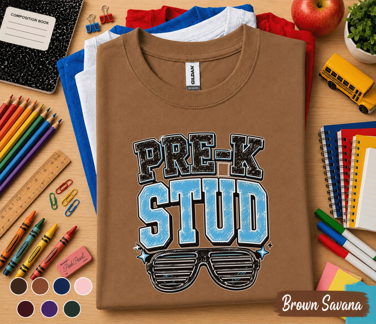 Pre-K Stud Shirt Funny Back to School Shirt First Day of Pre-K Tee Preschool Student Outfit Cool Kids School Shirt Preschool Gift Idea