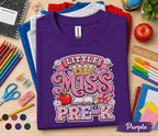 Little Miss Pre-K Shirt First Day of Pre-K Tee Cute Back to School Girl Shirt Preschool Princess Outfit Toddler Classroom Gift