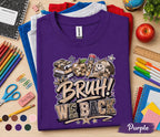 Bruh We Back Shirt Back to School Camo Teacher Student Tee Funny First Day School Outfit Classroom Apparel Trendy School Gift