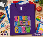 Kindergarten Crew Shirt Group Back to School Tee First Day of Kindergarten Teacher Student Class Matching Shirt Kids School Team Gift Idea
