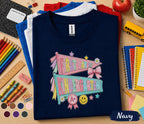 First Day of Kindergarten Shirt Coquette Back to School Tee Girl Cute Pennant Flags Bow Smiley Face Student Outfit Girl School Gift Teacher