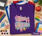 First Day of Kindergarten Shirt Coquette Back to School Tee Girl Cute Pennant Flags Bow Smiley Face Student Outfit Girl School Gift Teacher