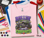 Rollin Into Kindergarten Shirt Monster Truck Back to School Tee First Day of Kindergarten Shirt Truck Lover Kids School Outfit Boy Gift