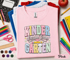 Kinder Dream Team Garten Shirt Cute Kindergarten Teacher Team Tee Pastel Back to School Shirt Classroom Staff Gift First Day School Outfit