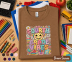 Fourth Grade Vibes Shirt, 4th Grade Teacher Shirt, Back to School Teacher Tee, Cute Smiley Classroom Shirt, Elementary School Teacher Gift