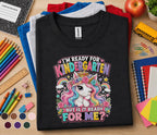 I'm Ready for Kindergarten Shirt, Unicorn Back to School Tee
