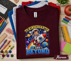 To Kindergarten and Beyond Shirt, Astronaut Back to School Tee, First Day of Kindergarten Shirt, Space Rocket Kids School Shirt