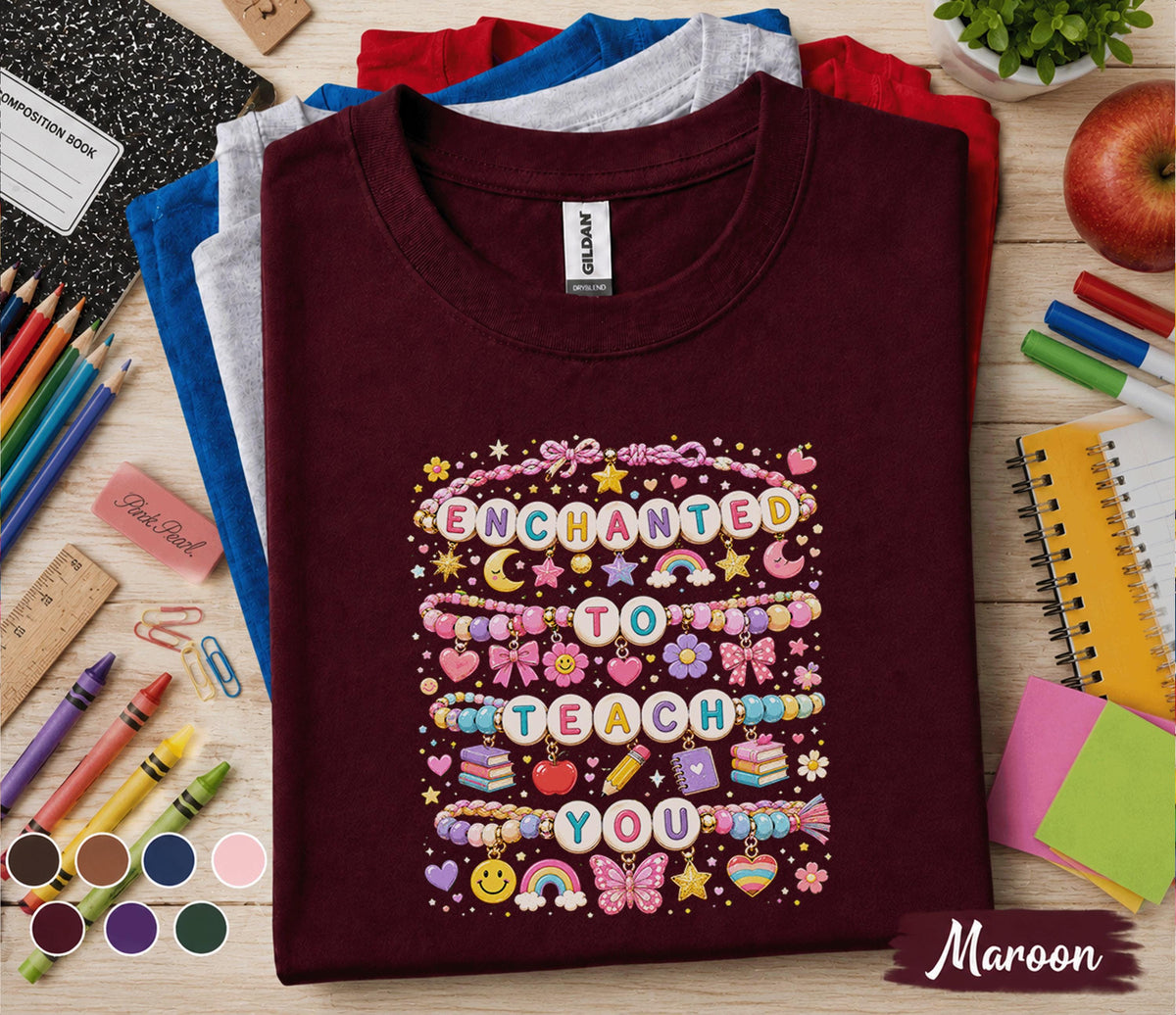 Enchanted to Teach You Shirt, Cute Teacher Shirt, Back to School Teacher Tee, First Day of School Outfit, Elementary Teacher Gift