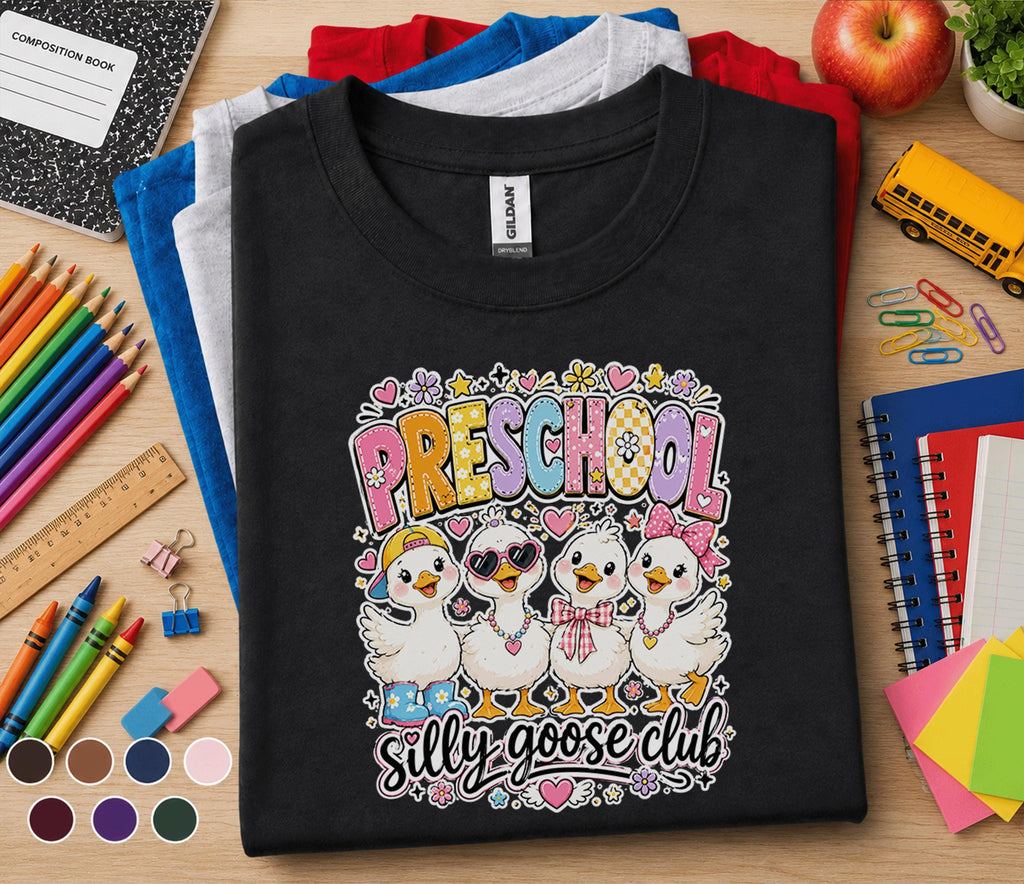 Preschool Silly Goose Club Shirt, Cute Preschool Duck Shirt